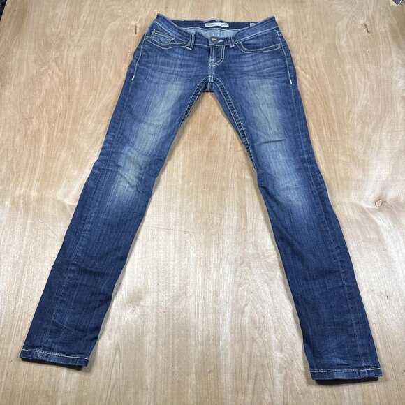 BKE Stella Women’s Blue Denim Jeans Size 25R (25 x 31.5) - Picture 1 of 7